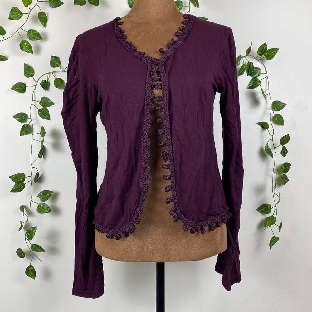 Vintage Y2K Buffalo David Bitton plum bolero cardigan toggle closure boho chic